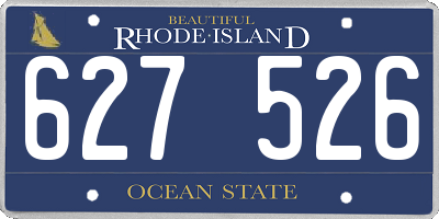 RI license plate 627526
