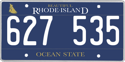 RI license plate 627535