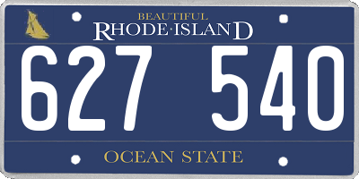 RI license plate 627540
