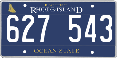 RI license plate 627543