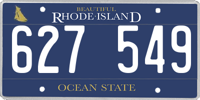 RI license plate 627549