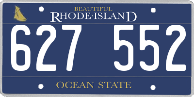 RI license plate 627552
