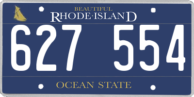 RI license plate 627554