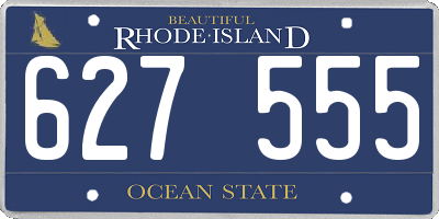 RI license plate 627555