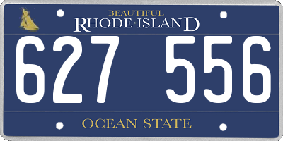RI license plate 627556