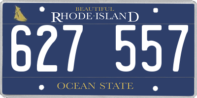RI license plate 627557