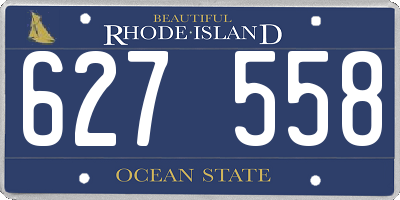 RI license plate 627558