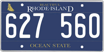 RI license plate 627560