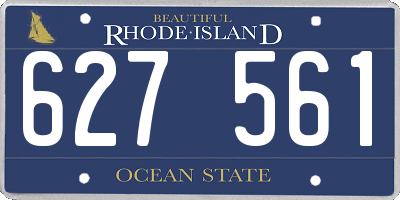 RI license plate 627561