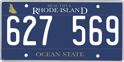 RI license plate 627569