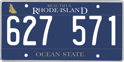 RI license plate 627571