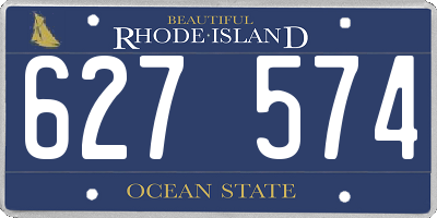 RI license plate 627574