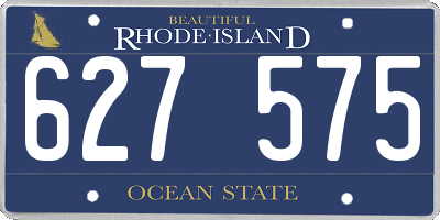 RI license plate 627575