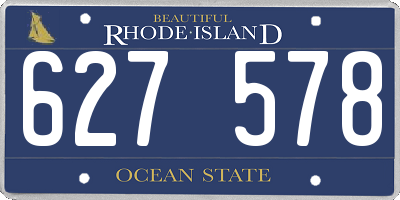 RI license plate 627578