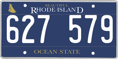 RI license plate 627579