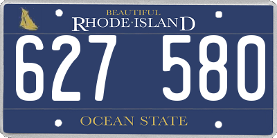 RI license plate 627580