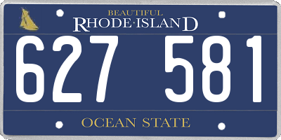 RI license plate 627581
