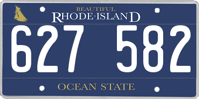 RI license plate 627582