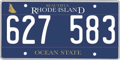 RI license plate 627583