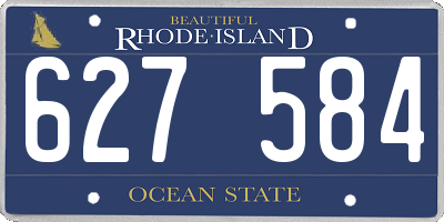 RI license plate 627584