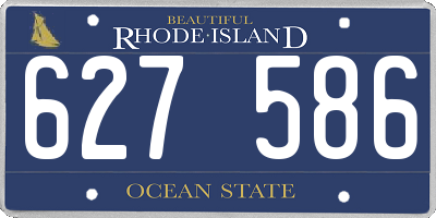 RI license plate 627586
