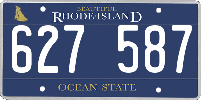 RI license plate 627587