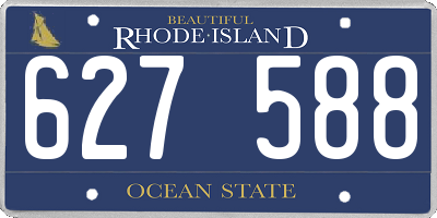 RI license plate 627588