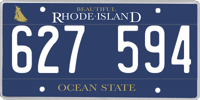 RI license plate 627594