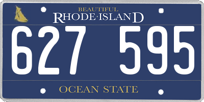 RI license plate 627595