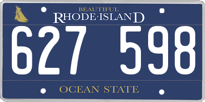 RI license plate 627598