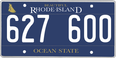 RI license plate 627600