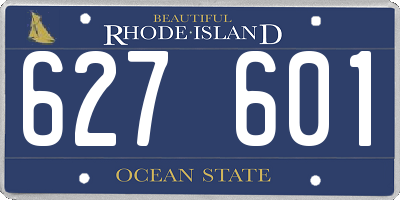 RI license plate 627601