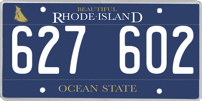 RI license plate 627602