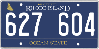 RI license plate 627604