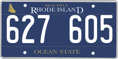 RI license plate 627605