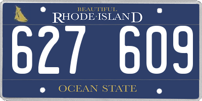 RI license plate 627609