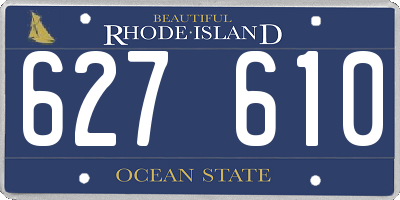 RI license plate 627610