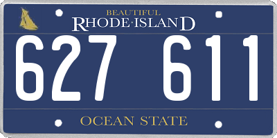 RI license plate 627611