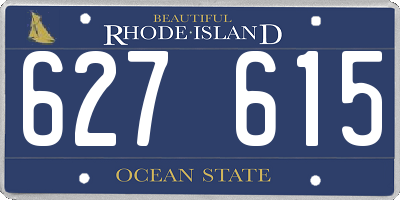 RI license plate 627615