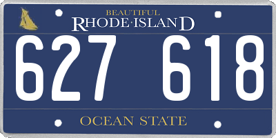 RI license plate 627618