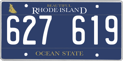 RI license plate 627619