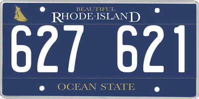 RI license plate 627621