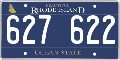 RI license plate 627622
