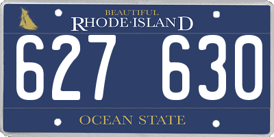 RI license plate 627630