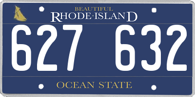 RI license plate 627632