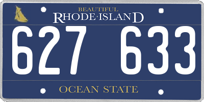 RI license plate 627633