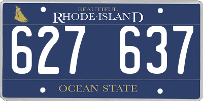 RI license plate 627637