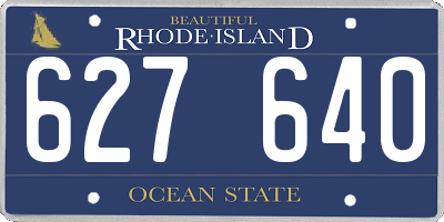 RI license plate 627640