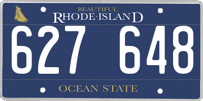 RI license plate 627648