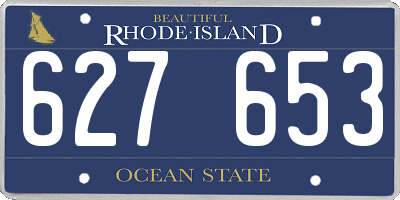RI license plate 627653